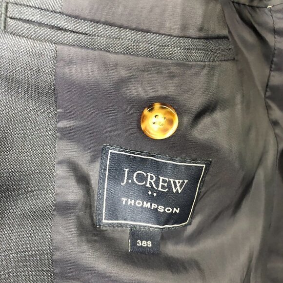 J. CREW FACTORY‎ 100% Worsted Wool Thompson Navy Suit Jacket Sz 38S - Picture 11 of 12